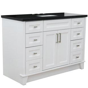 HOKKU DESIGNS Abdikadir 49'' Free Standing Single Bathroom Vanity with Granite Top