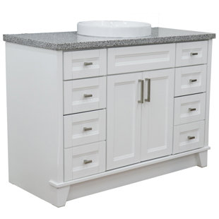 HOKKU DESIGNS Abdillahi 49'' Free Standing Single Bathroom Vanity with Granite Top