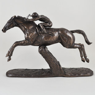 AUGUST GROVE Animal Istbraq Racing Bronze Horse Figurine