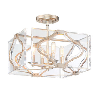 METROPOLITAN BY MINKA Brenton Cove 4 - Light Dimmable Square / Rectangle Chandelier