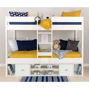 STOMPA European Single Bunk Bed with Drawers and Shelves