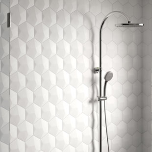 IVY HILL TILE Bethlehem Hexagon 6" x 7" Ceramic Stone Look Wall Tile