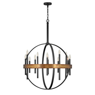 HINKLEY Wells 30" Twelve-Light Candle Orb Chandelier
