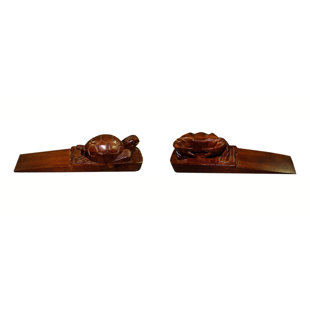 D-ART COLLECTION Wood Wedge Floor Stop (Set of 2)