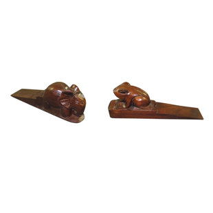 D-ART COLLECTION Wood Wedge Floor Stop (Set of 2)