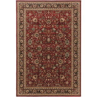 LANGLEY STREET Teppich Caterina aus Wolle in Schwarz/Rot