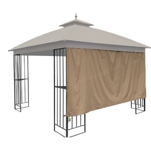 APEX GARDEN Brown Fabric Side Wall for Gazebo