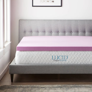 LUCID COMFORT COLLECTION 3'' Memory Foam Mattress Topper