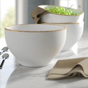 FORTESSA Salt 24 oz. Oggetti Rice Bowl (Set of 4)