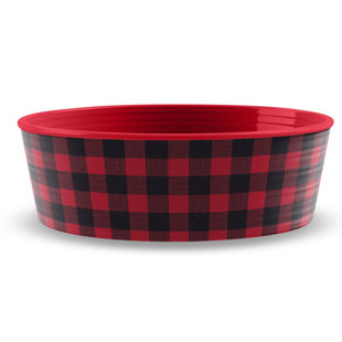 TARHONG Check 4 Cups Anti-Skid Pet Bowl (Set of 2)