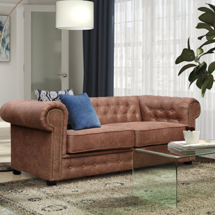ETTA AVENUE Haverly 2 Seater Chesterfield Fold Out Sofa Bed
