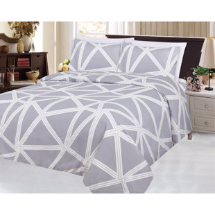 BAMBOO LIVING 2000 Rayon Geometric Shapes Duvet Cover Set