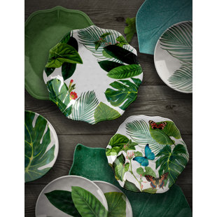 Bay Isle Home Huan Melamine Dinnerware - Set of 12