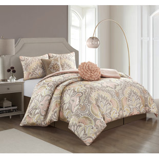 NANSHING AMERICA, INC Amelia Microfiber Reversible 6 Piece Comforter Set