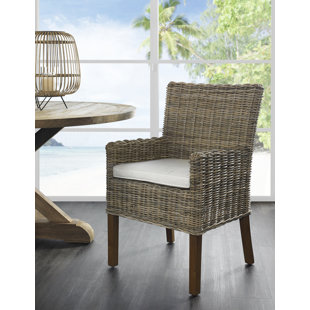 PADMAS PLANTATION Boca Arm Dining Chair-kubu Grey
