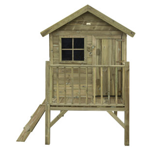 Rowlinson 184cm W x 183cm D Outdoor Solid Wood, Manufactured Wood Playhouse