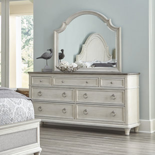 PANAMA JACK HOME COLLECTION Sonoma 7 Drawer Double Dresser with Mirror