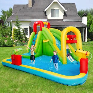 COSTWAY 13' x 11' Bounce House with Water Slide and Air Blower