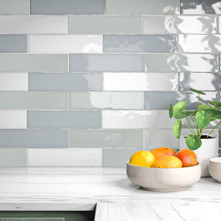 MEROLA TILE Alaska Craquelle 3" x 12" Ceramic Subway Wall Tile