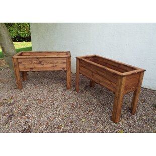 UNION RUSTIC Ferguson Handmade Wood Raised Trough (Set of 2)