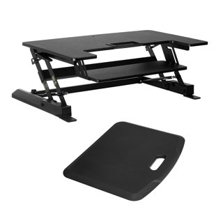 Mount-It! Active Essentials Ergonomic Office Bundle, Standing Desk Converter & Soft Mat