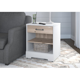 KATHY IRELAND HOME BY BUSH FURNITURE River Brook Bedroom End Table with Storage