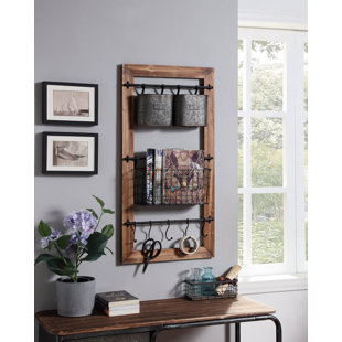 4D CONCEPTS Solid Wood Wall Organizer