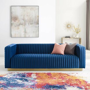 Modway Charisma Channel Tufted Performance Velvet Living Room Sofa