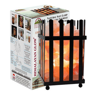 WBM LLC Himalayan Glow Picket Fence Style Metal Basket Salt Lamp- Dimmer Switch & ETL Certified Cord3