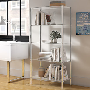 WADE LOGAN Oluf 141cm H x 74cm W Steel Standard Bookcase