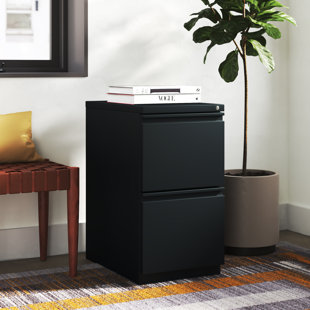 COMMCLAD 15'' Wide 2 -Drawer Mobile Steel File Cabinet