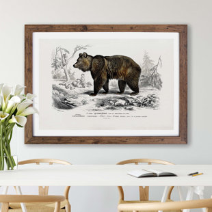 EAST URBAN HOME Brown Bear - Single Picture Frame Painting