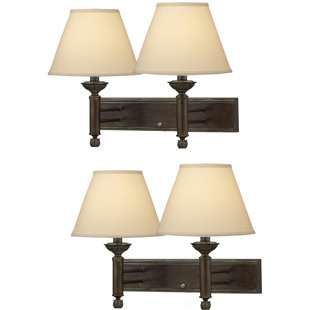 MEDALLION LIGHTING Resin Armed Sconce (Set of 2)