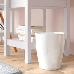 EBERN DESIGNS Hardwin 1.25 Gallons Plastic Open Waste Basket