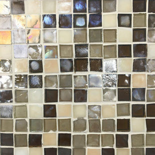 MEDICI & CO. Luxe 1" x 1" Cast Glass Grid Mosaic Wall Tile