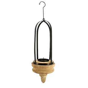 TX USA CORP Chunky Natural/Black Outdoor Lantern