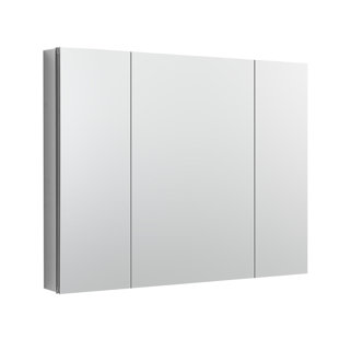 AQUADOM Royale W 30'' H Frameless Medicine Cabinet with Mirror and 9 Adjustable Shelves