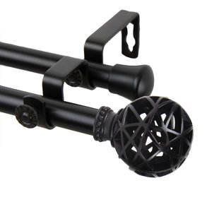 CANORA GREY Jalissa Stainless Steel Adjustable Double Curtain Rod