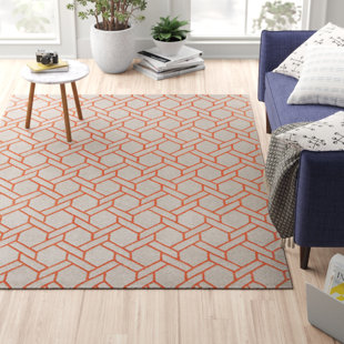 LONGSHORE TIDES Hand Tufted Orange Rug