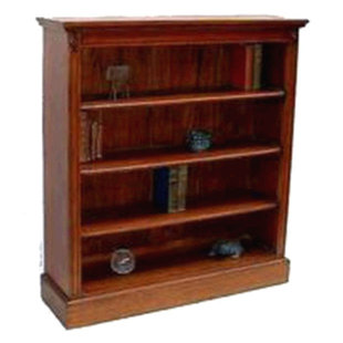 ROSALIND WHEELER 130cm H x 120cm W Solid Wood Standard Bookcase