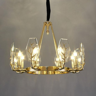 CANORA GREY Maxman 10-Light Wagon Wheel Chandelier