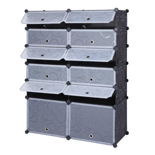 REBRILLIANT 12-Cube DIY Modular Organizer 36 Pair Shoe Storage Cabinet