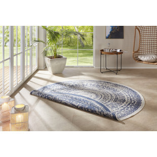 FREUNDIN HOME COLLECTION Rosica Flatweave Blue Rug