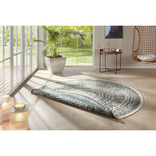 FREUNDIN HOME COLLECTION Rosica Flatweave Green Rug