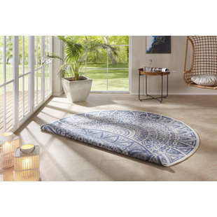 FREUNDIN HOME COLLECTION Lilja Flatweave Blue Rug