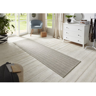 BT CARPET Nature 500 In- und Outdoor - Teppich Flachgewebe für Flur, Küche, Garten - Grau