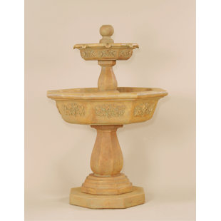 GIANNINI GARDEN ORNAMENTS Uva Concrete 2 Tier Fountain