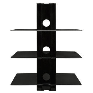 Mount-It! Floating Wall Mounted Three Shelves for AV Receiver & Projector, Load Capacity 66 Lbs.