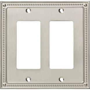 FRANKLIN BRASS Classic Beaded 2-Gang Rocker Wall Plate