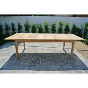 WILLOW CREEK DESIGNS Extendable Teak Outdoor Dining Table